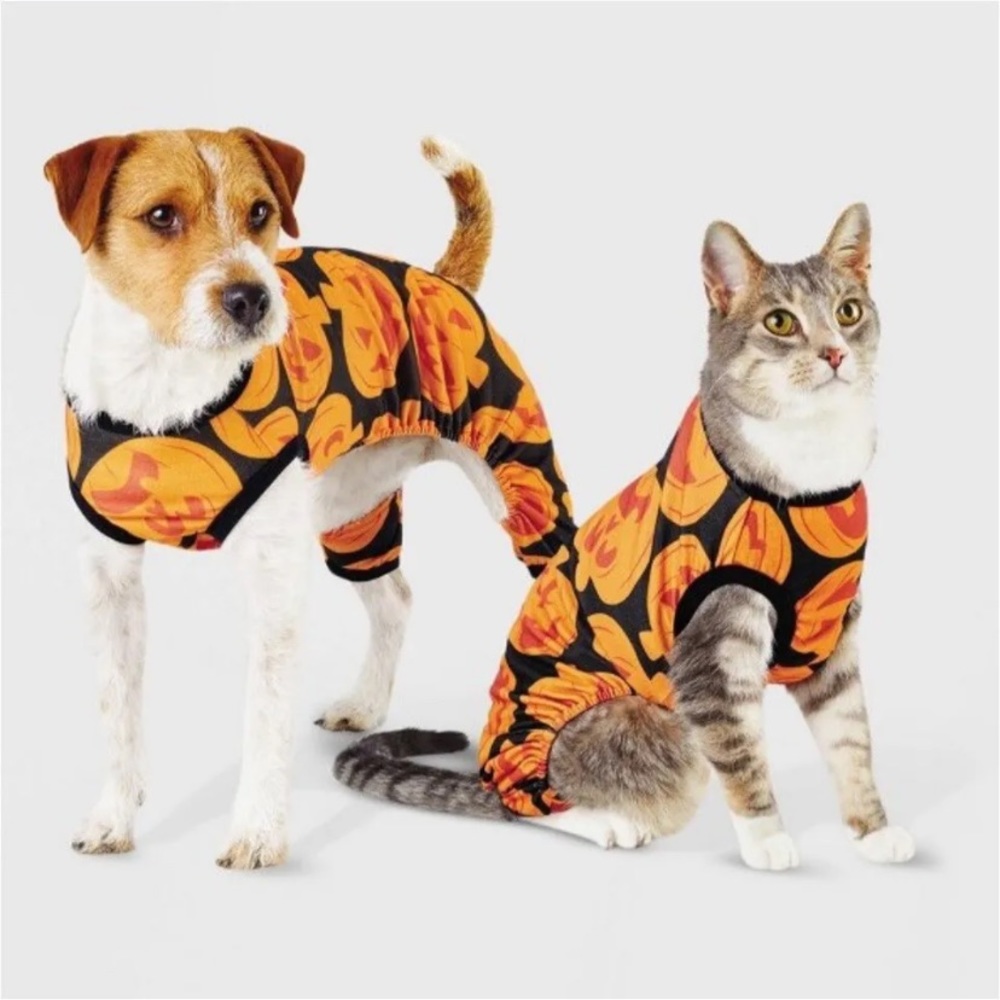 New Halloween Dog Pumpkin Pajama Small